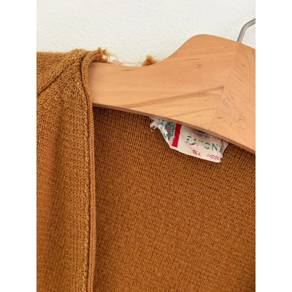 Vintage 60s Distressed Wool Cardigan Grunge Kurt‎ Cobain Grandpacore M